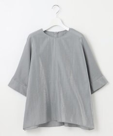 自由区 【洗える】ブライトシアーシャンブレー Tブラウス