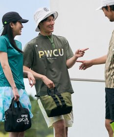 PW CIRCULUS 【吸水速乾 / UV遮蔽率99% UVカット / ストレッチ】【MEN】バックメッシュポケットモックT ゴルフ