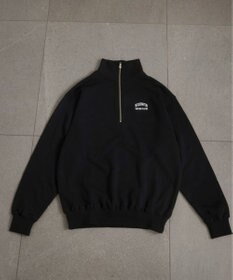 WEGO 【ANGIE VINTAGE】ワンポイント刺繍ハーフZIPスウェットプルオーバー