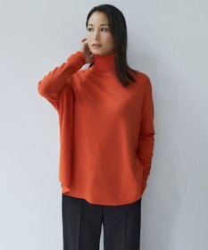 ICB 【洗える】ヴィスコースワイド ハイネックプルオーバー