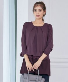 Tiaclasse 【洗える】レースコンビチュニックブラウス