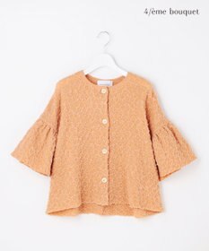 自由区 【カトリエムブーケ】Une forme bosselee ギャザーディテールボタンフロントプルオーバー