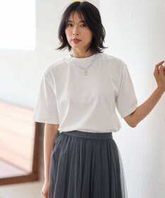 ANY 【接触冷感/UVケア】マルチファンクションモックネックTシャツ