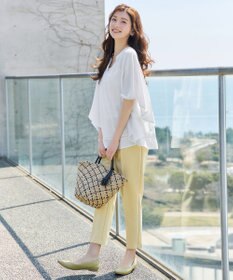 Tiaclasse L センタープレス テーパードパンツ