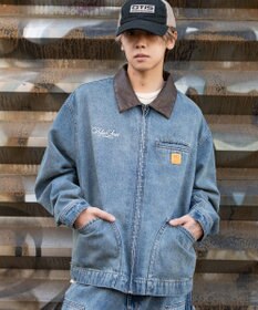 WEGO 【ユニセックス着用ITEM/MLサイズ展開】ワーカーズZIPデニムジャケット