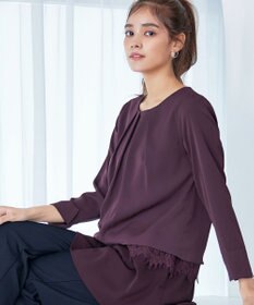 Tiaclasse 【洗える】レースコンビチュニックブラウス