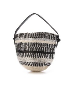 UNBILLION perche プラスティックサイザル×姫路レザー手提げトートバッグ