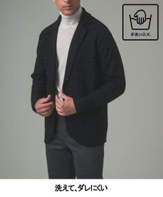 GOTAIRIKU テーラード設計【洗える】ニット カーディガンジャケット