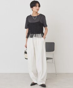 AMERICAN HOLIC 【2点セット】半袖Tシャツ＋チュールビスチェ