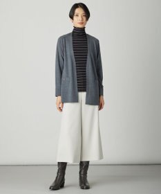 J.PRESS LADIES カシミヤシルク シアーリブ ボーダー タートル カットソー