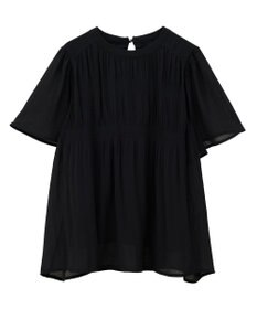 earth music&ecology マジョリカプリーツ半袖ブラウス