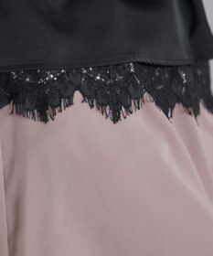 Tiaclasse 【洗える】レースコンビチュニックブラウス