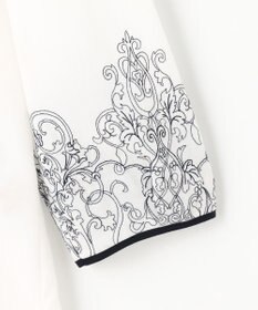 自由区 S 【洗える】コードエンブロイダリーボートネック ブラウス