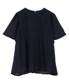 earth music&ecology マジョリカプリーツ半袖ブラウス