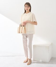 earth music&ecology マジョリカプリーツ半袖ブラウス