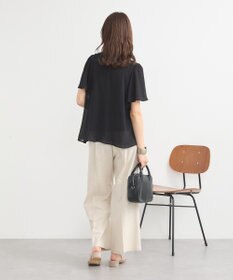 earth music&ecology マジョリカプリーツ半袖ブラウス