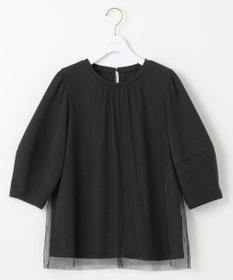 ANY SIS L 【洗える】カットジョーゼットチュール トップス