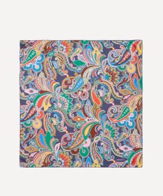 LIBERTY. ペイズリー ファンファーレ ジャカード シルクスカーフ 90