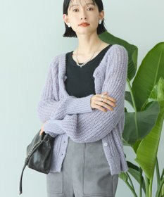 AMERICAN HOLIC 【2WAY】モヘヤ風甘編みカーディガン