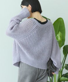 AMERICAN HOLIC 【2WAY】モヘヤ風甘編みカーディガン