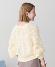 AMERICAN HOLIC 【2WAY】モヘヤ風甘編みカーディガン