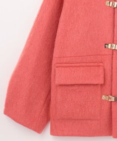 GRACE CONTINENTAL ノーカラーシャギーコート