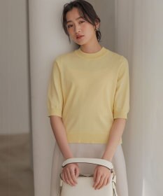 組曲 S マイラックカラー 6分袖 ニット