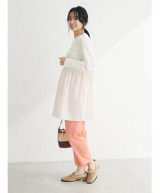 Green Parks リブドッキングカットソーボリュームチュニック