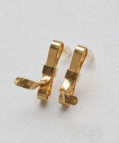 Phoebe ニュアンスリボンピアス　ゴールド