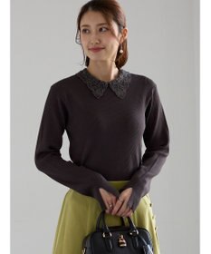 Te chichi ケミカルレースカラーリブニット