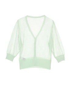 earth music&ecology 花柄シアーカーディガン