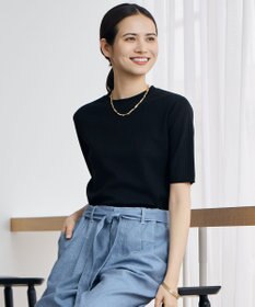 自由区 【カタログ掲載・アンサンブル対応】シアーシルクミックスニット プルオーバー