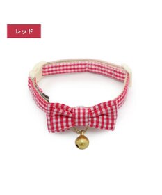 PET PARADISE ペットパラダイス 猫 首輪 ギンガムチェック 《レッド》 小サイズ/中サイズ