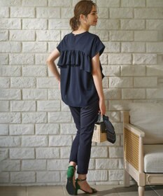 組曲 S 【接触冷感・UVケア】ライトアムンゼンジャージー フリルブラウス