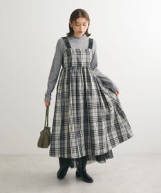 Green Parks ・ＳＵＧＡＲ　ＳＰＯＯＮ　チェックギャザーワンピース