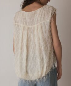 GRACE CONTINENTAL フリンジギャザートップ