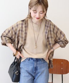 AMERICAN HOLIC イージーケアチェックショート丈シャツ