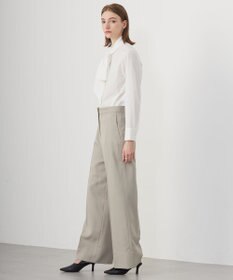 ICB 【CLASSY.1月号掲載・洗える】 クリーンブロード ボウタイブラウス