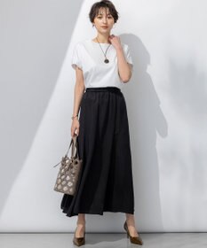 23区 【接触冷感/洗える】フィブリルツイル ギャザー スカート