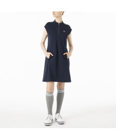 ZERO HALLIBURTON 【吸水速乾・UVケア】 フレンチスリ―ブモックネック鹿の子ワンピース ZHG-W5S4b 82978