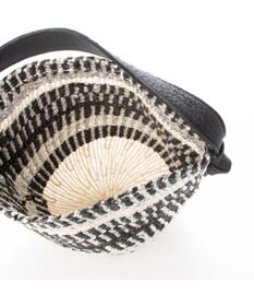 UNBILLION perche プラスティックサイザル×姫路レザー手提げトートバッグ