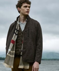 JOSEPH ABBOUD 【洗える】ツィーディーフリース ブルゾン