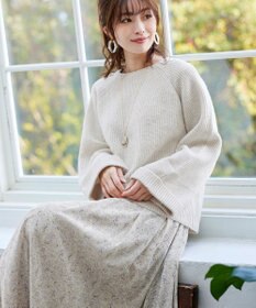 Tiaclasse L 【洗える】リラックス感のあるラグランスリーブニット