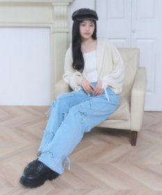 WEGO レースリボンニットパーカー