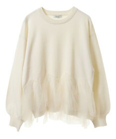 earth music&ecology チュールヘムニットプルオーバー