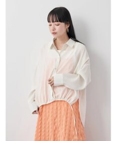 earth music&ecology ドロスト羽織シャツ