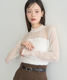 earth music&ecology レースドッキングプルオーバー