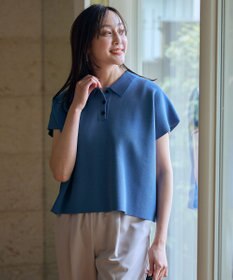 ANY ミラノリブニットポロ