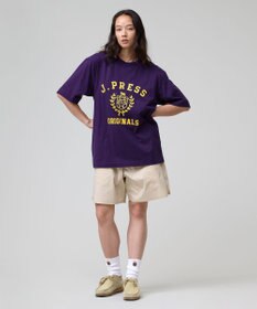 J.PRESS MEN 【J.PRESS ORIGINALS】【UNISEX】Cotton Jersey CRST Logo T-shirt