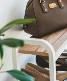 tower 立ちやすいベンチシューズラック タワー  ホワイト